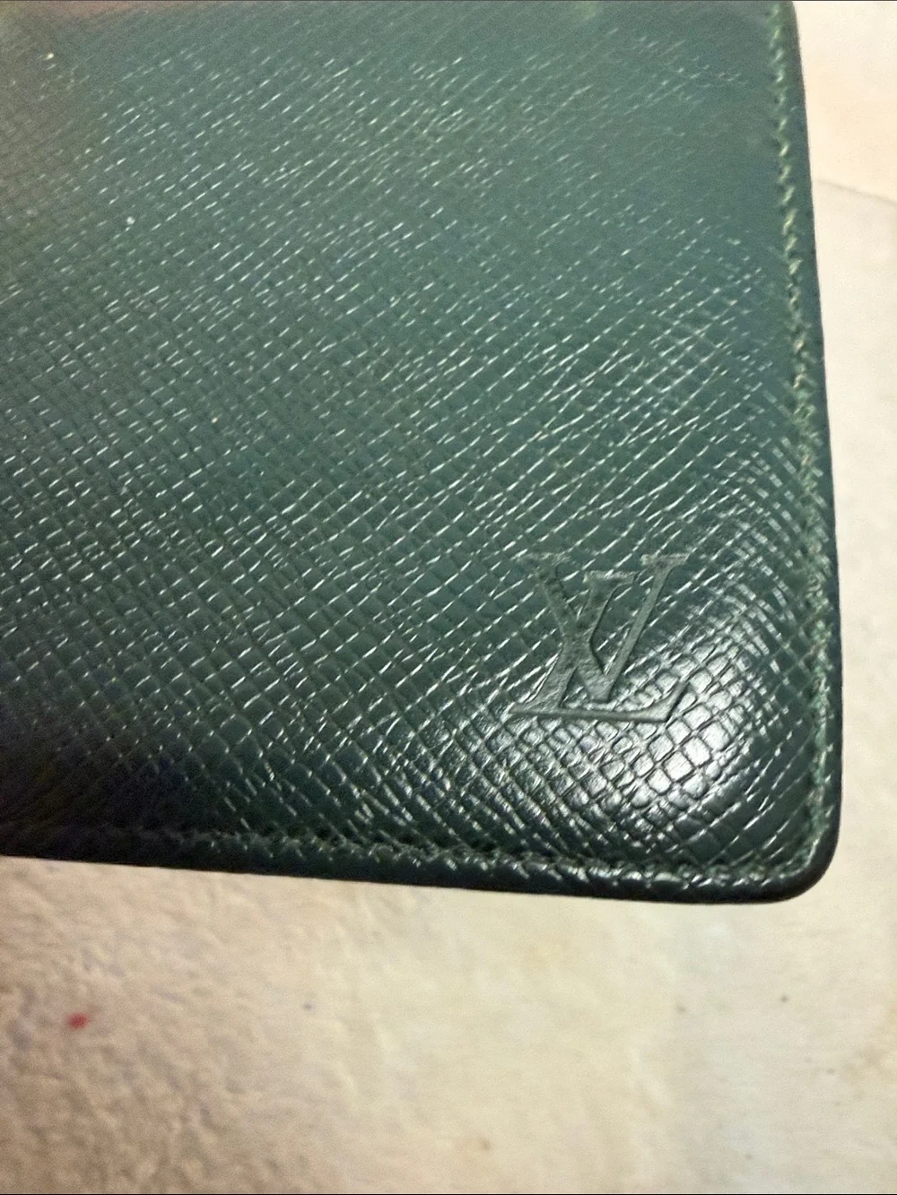 Louis Vuitton Compact Wallet Men’s Taiga Leather Bifold Dark Green Small France